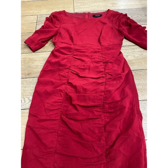 Nanette Lepore Ruched Short Sleeve Cocktail Dress - Picture 7 of 12